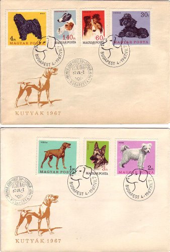 Kutyák boriték bélyeg