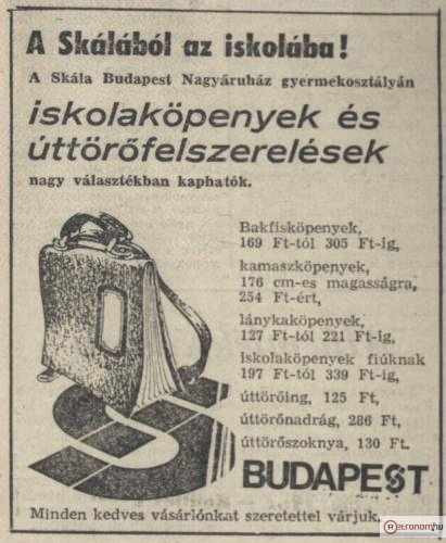 Skála Budapest hirdetés