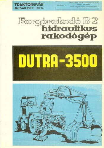 Dutra rakodó - Dutra 3500 prospektus