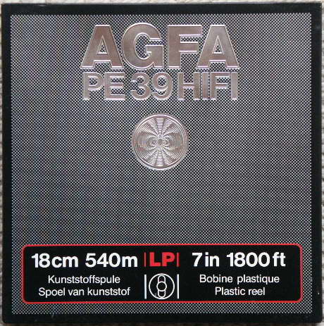AGFA PE 39 HIFI orsós magnószalag 18 cm - 7 in 1800 ft