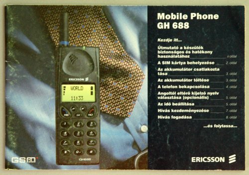 Ericsson GH-688 használati utasítás