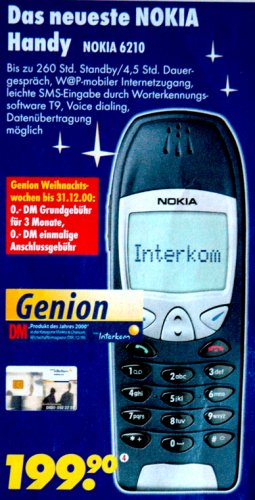 Nokia 6210 mobiltelefon
