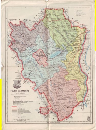 Fejér vármegye térkép