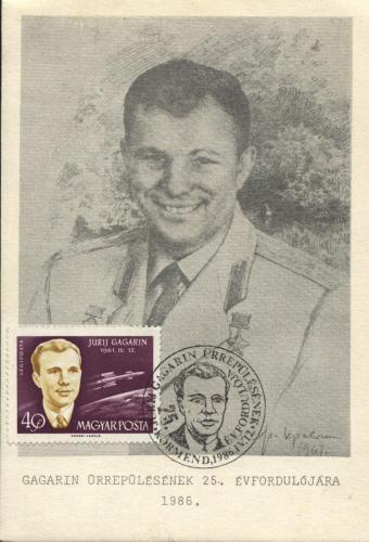 Gagarin emléklap