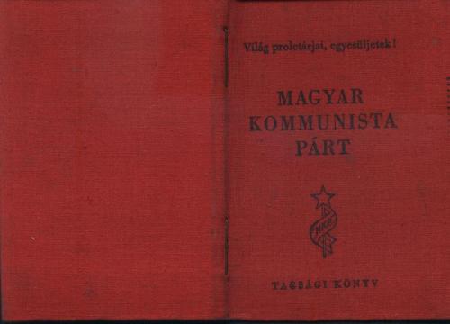Magyar Kommunista Párt Tagsági könyv