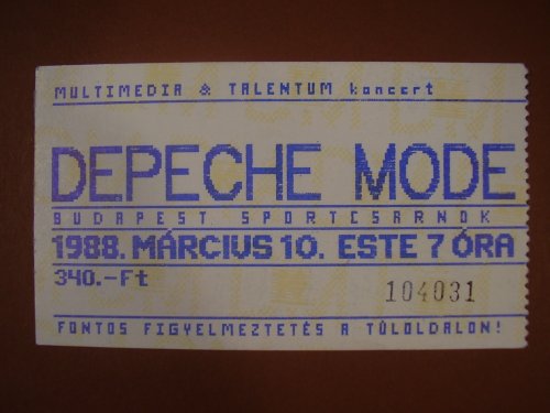 Depeche Mode koncertjegy 