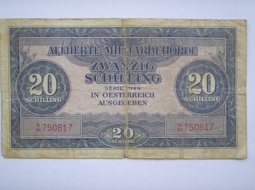 Második Világháborus osztrák bankjegy