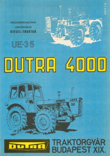 Dutra traktor - UE35 prospektus