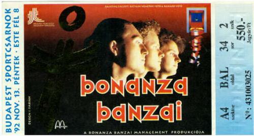 Bonanza Banzai koncertjegy