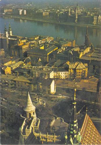 Budapest panoráma Duna képeslap