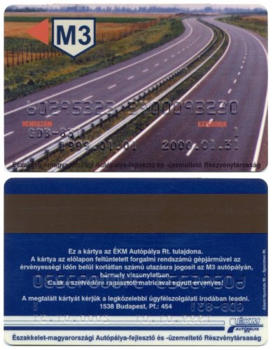 M3 autópálya kártya