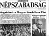 Megalakult a Magyar Szocialista Párt