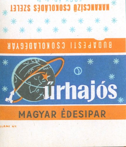 Űrhajós csokoládé címke