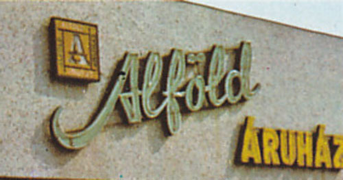 Alföld Áruház neon