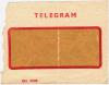 Beérkező telegramm borítékja