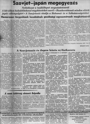 Szovjet-Japán békekötés
