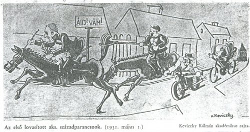 Keviczky Kálmán karikatúra 1931-ből