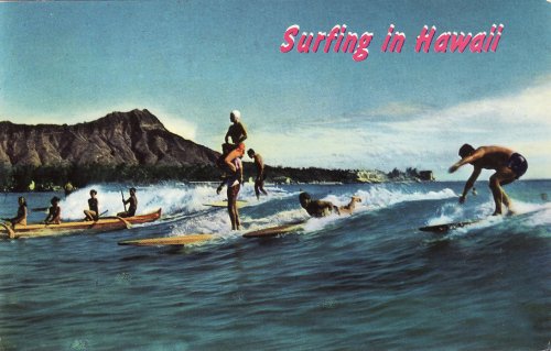 Szörfösök Hawaiin