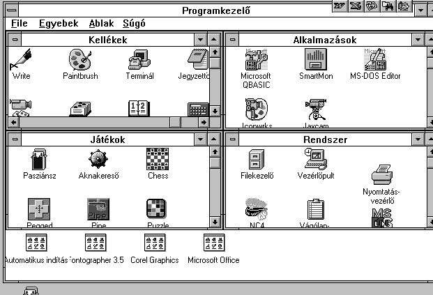 Képernyőrészlet (Windows 3.1)